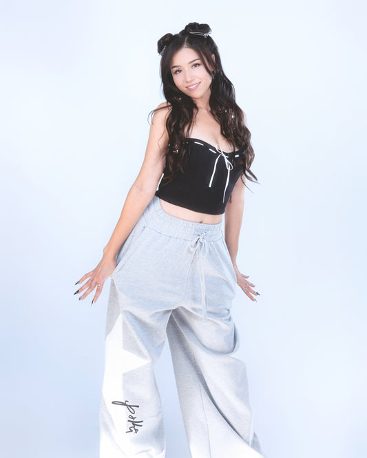 [PREORDER] POKI STAR HIGH-WAISTED WIDE CUT PANTS